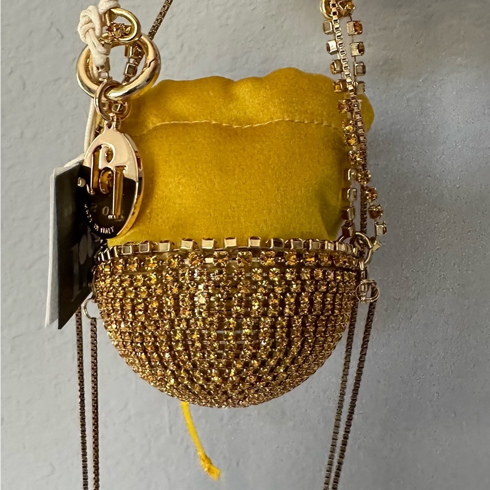 Rosantica Woman Baby Ghizlan Gold and Crystal Bag.